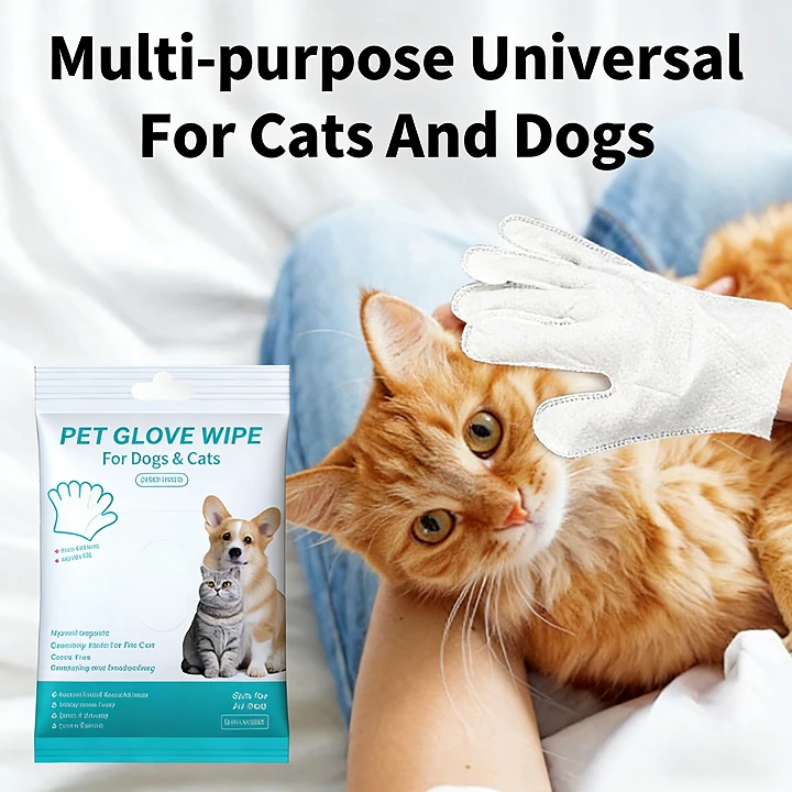 Professional Pet Grooming Rinse-Free Gloves - 6 Pack