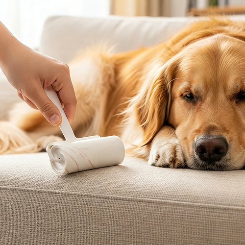 Modern Minimalist | High-Efficiency Tear-Off Lint Roller &amp; Dust Brush