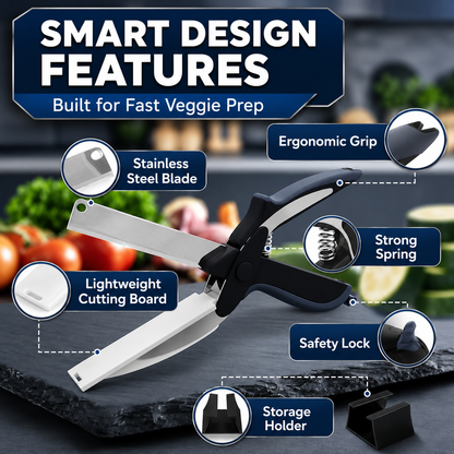 Vegetable Chopper & Kitchen Scissors – Fast Master Cutter
