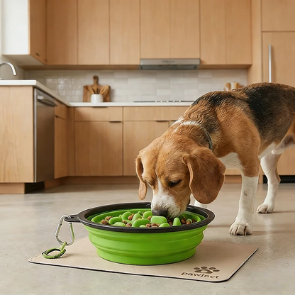 Portable Multifunctional Collapsible Pet Slow Feeder Bowl