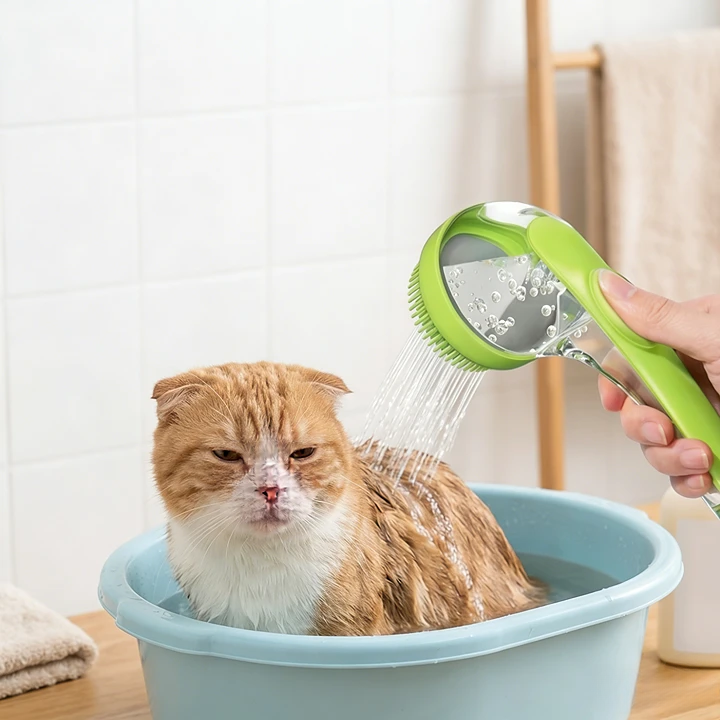 2-in-1 Pet Bathing &amp; Massage Brush