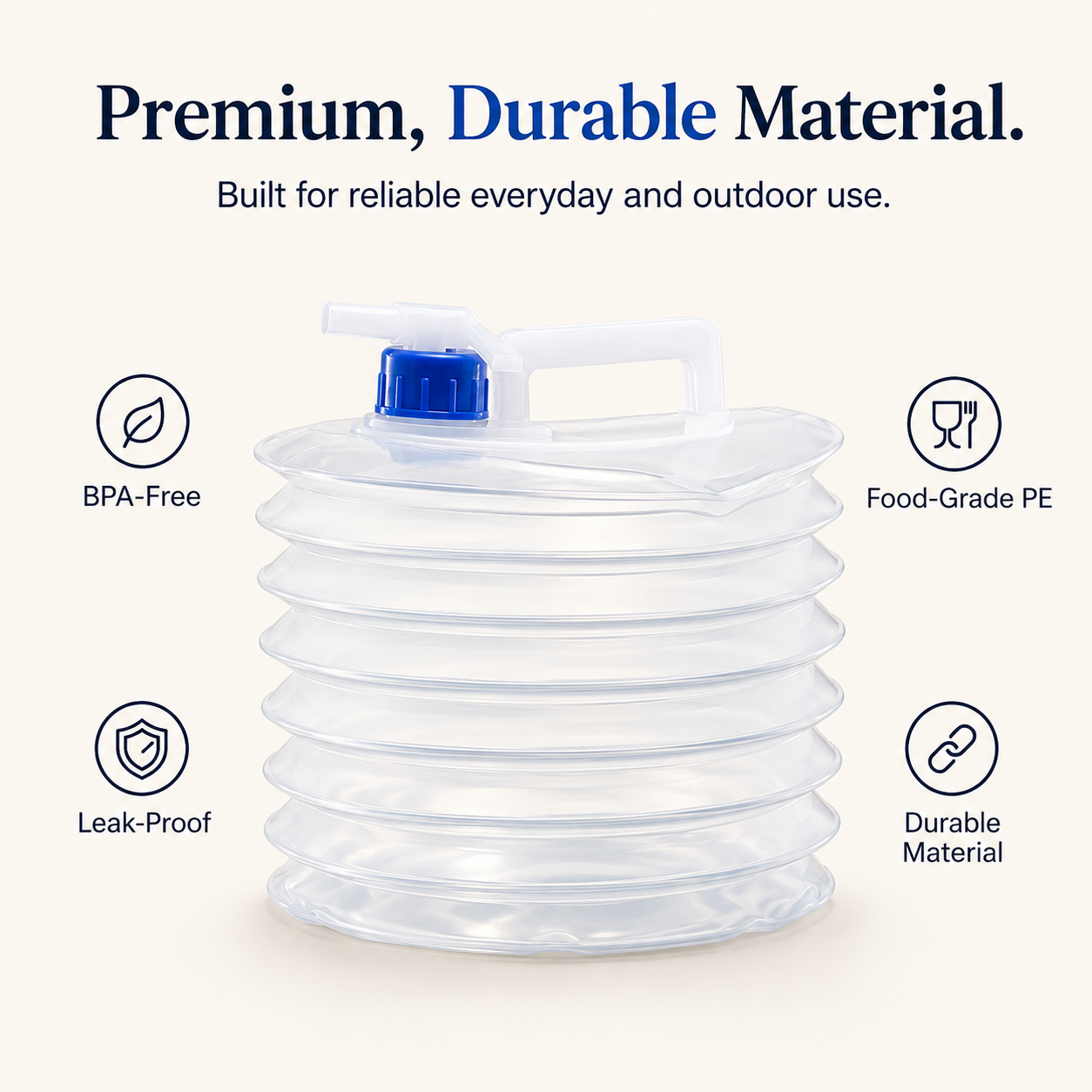 📢📢49% OFF !! ⏰Collapsible Water Container with Spigot