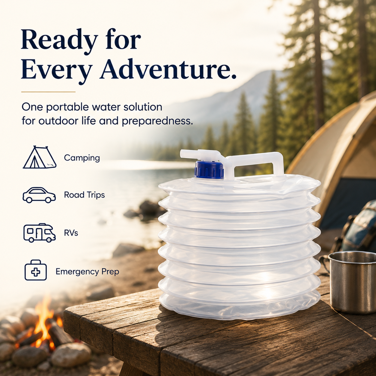 📢📢49% OFF !! ⏰Collapsible Water Container with Spigot