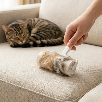 Modern Minimalist | High-Efficiency Tear-Off Lint Roller &amp; Dust Brush