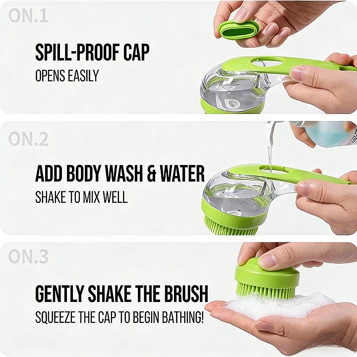 2-in-1 Pet Bathing &amp; Massage Brush