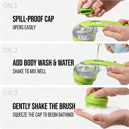 2-in-1 Pet Bathing &amp; Massage Brush